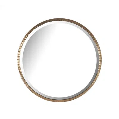 Zentique Ania Modern & Contemporary Distressed Accent Mirror In Gold