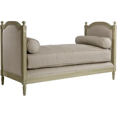 Zentique Antoinette Chaise Lounge In Lime Gray Oak