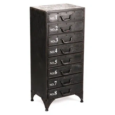 Zentique Anton 8 Drawer Accent Chest In Black