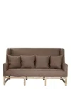 Zentique Aubert High Back Sofa In Brown