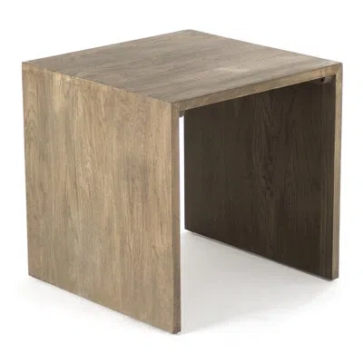 Zentique Ava Solid Wood End Table In Brown