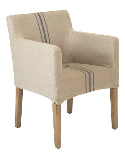 Zentique Avignon Slipcover Arm Chair In Brown