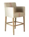 Zentique Avignon Slipcover Bar Stool In Brown