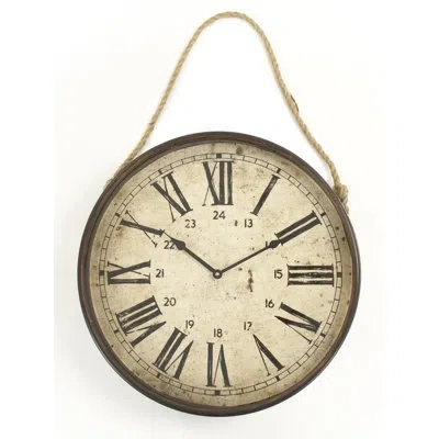 Zentique Bale 19" Wall Clock In Gray;off White