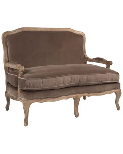 Zentique Bastille Settee In Brown