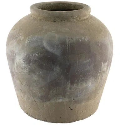 Zentique Brown/gray Ceramic Table Vase In Brown;gray