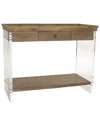 Zentique Charmain Acrylic Console In Brown