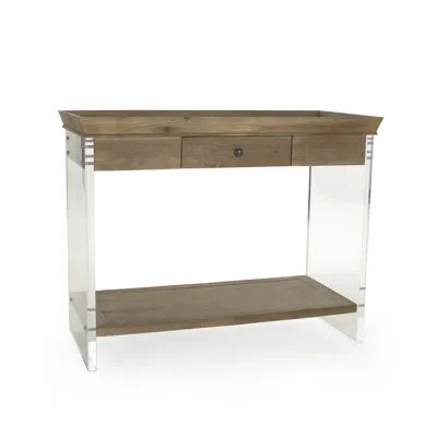 Zentique Charmain Acrylic Console Table In Brown