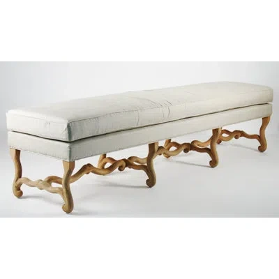 Zentique Cloris Bench In Light Gray,brown