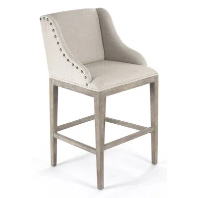 Zentique Connor Bar And Counter Stool In Lime Gray