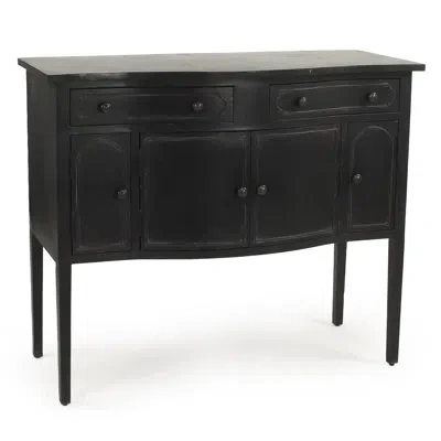 Zentique Corbyn 2 Drawer Accent Cabinet In Black