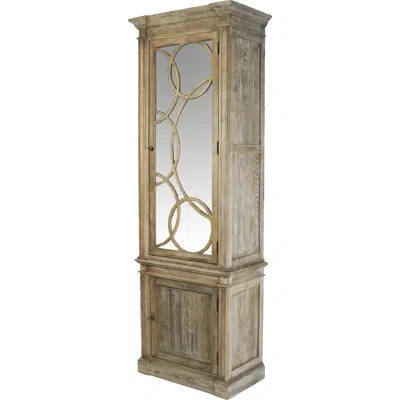 Zentique Corinne Lighted China Cabinet In Lime Gray;lime Gray;lime Gray;lime Gray