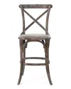 Zentique Parisienne Cafe Bar Stool In Brown