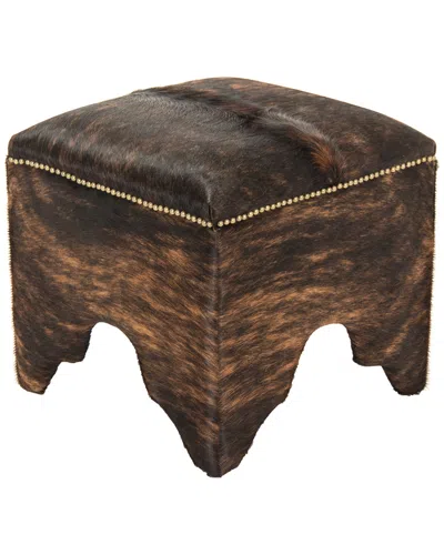 Zentique Cowhide Stool In Brown