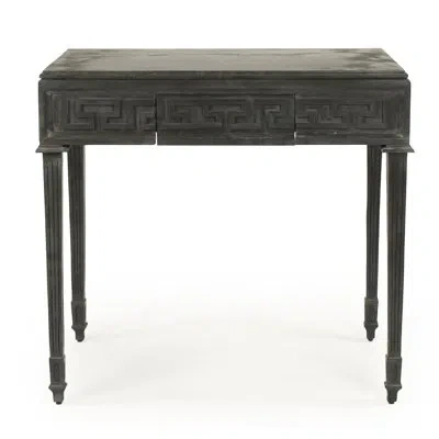Zentique Dash Metal End Table With Storage In Black