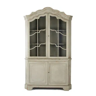 Zentique Dennis China Cabinet In Beige;dark Gray;beige;dark Gray;beige;da