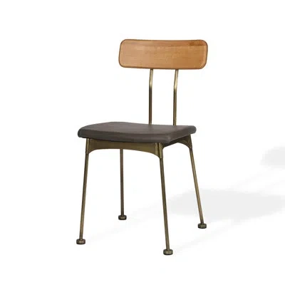Zentique Dining Chair In Dark Brown In Black