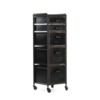 Zentique Dora 5 Drawer Storage Chest In Black