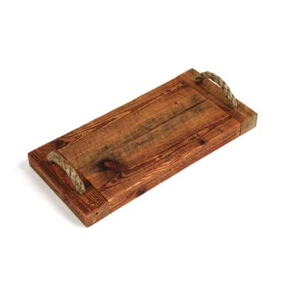 Zentique Double Serving Board In Stained Brown
