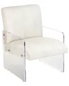 Zentique Emile Acrylic Chair In White