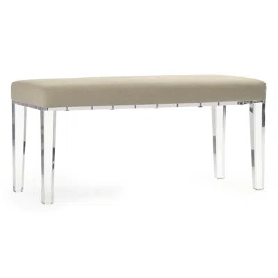 Zentique Emma Upholstered Bench In Beige,clear