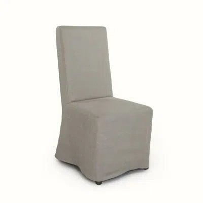 Zentique Erica Upholstered Side Chair In Gray In Dark Brown