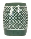 Zentique Gable Garden Stool Teal In Green