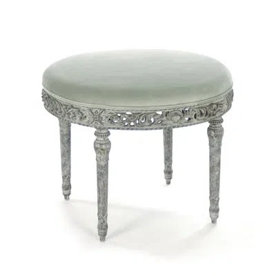 Zentique Galdy Vanity Stool In Gray
