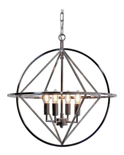 Zentique Geometric Metal Hanging Light In Brown