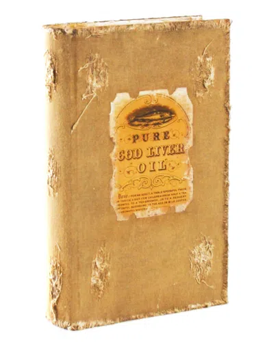 Zentique Hollow Books Decorative Accent In Yellow