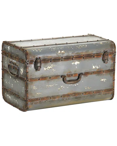 Zentique Industrial Rusted Chest In Gray