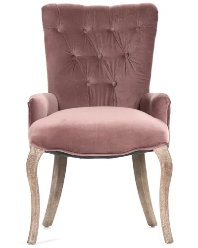 Zentique Iris Tufted Chair In Pink