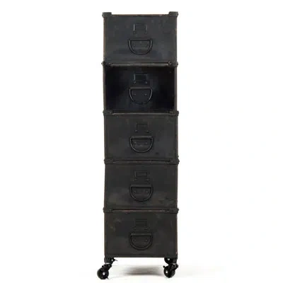 Zentique Jaim Metal 18.5" Storage Drawer In Black