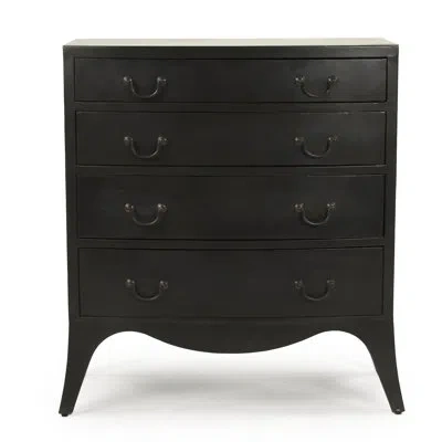 Zentique Landis Metal 4 Drawer Dresser In Black