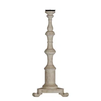 Zentique Laura Candlestick In White