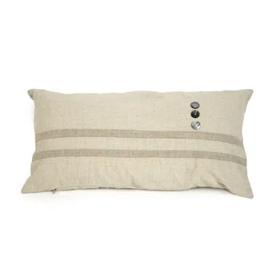 Zentique Linen Lumbar Pillow