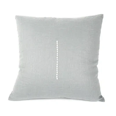 Zentique Linen Throw Pillow In Blue Gray