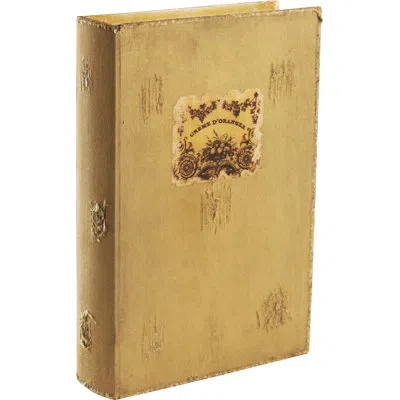 Zentique Livre Large Wooden Box In Gold