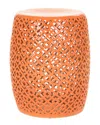 Zentique Lorin Garden Stool Orange In Orange