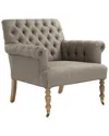 Zentique Lorraine Tufted Arm Chair In Gray