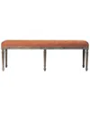 Zentique Louie Tufted Bench In Brown