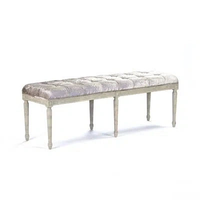 Zentique Louie Upholstered Bench In Champagne