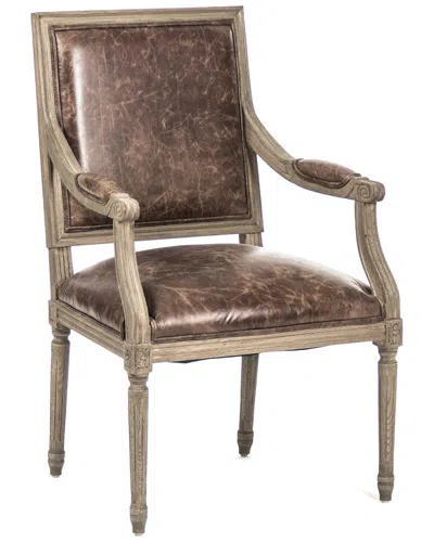 Zentique Louis Arm Chair In Brown