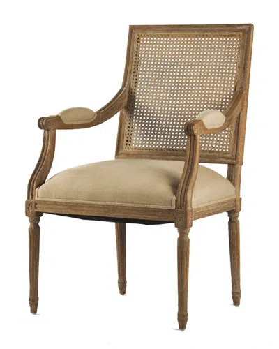 Zentique Louis Arm Chair In Brown