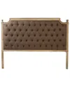 Zentique Louis Queen Tufted Headboard In Brown