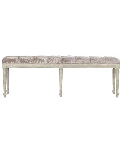 Zentique Louis Tufted Bench In Brown