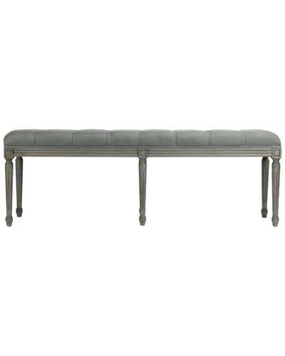 Zentique Louis Tufted Bench In Gray