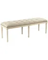 Zentique Louis Tufted Bench In Gray