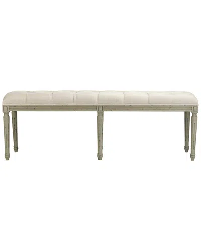 Zentique Louis Tufted Bench In Green