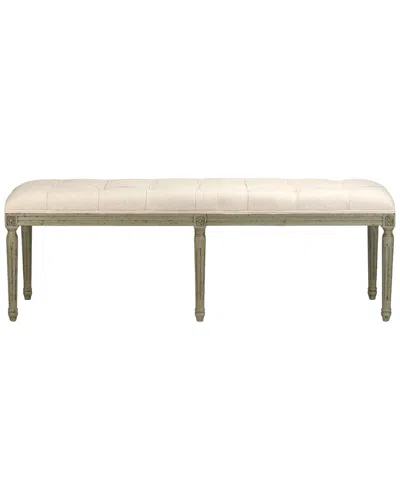 Zentique Louis Tufted Bench In White